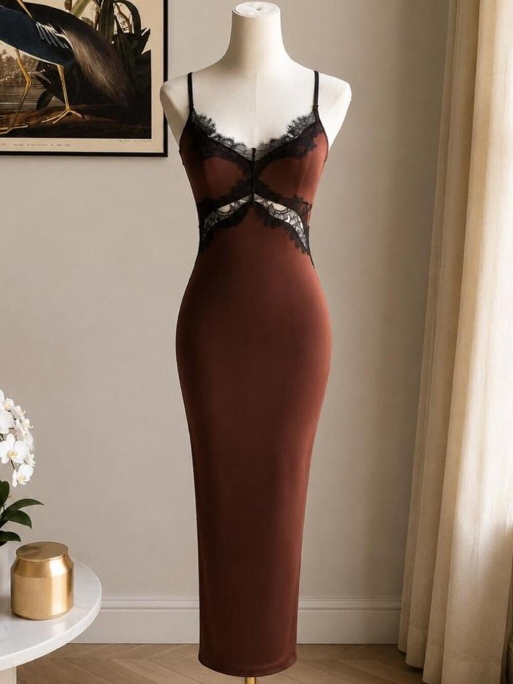 Zara Contrast Lace Dress